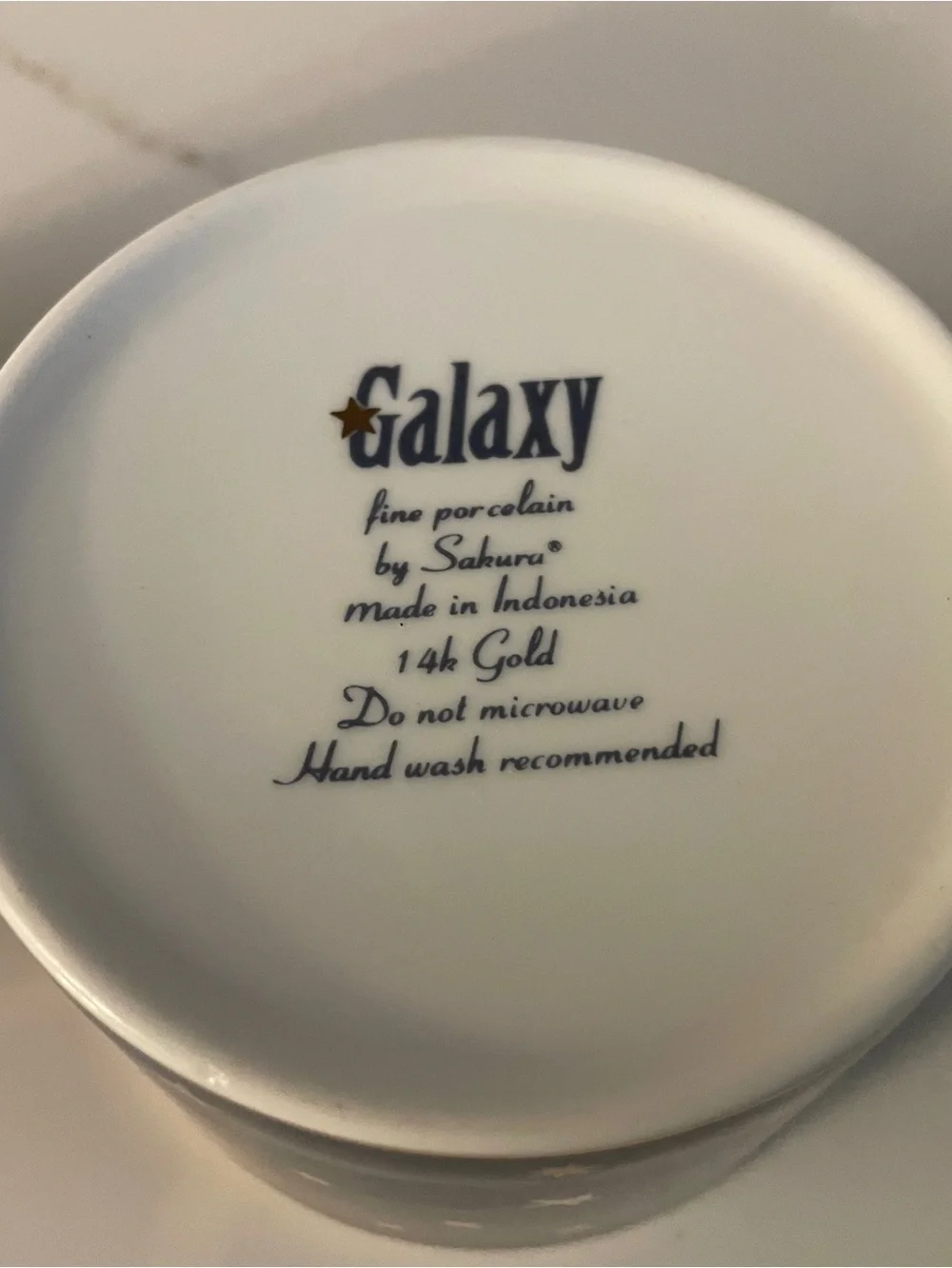 Galaxy by Sakura Red and White Cream and Sugar with 14K Gold Accents